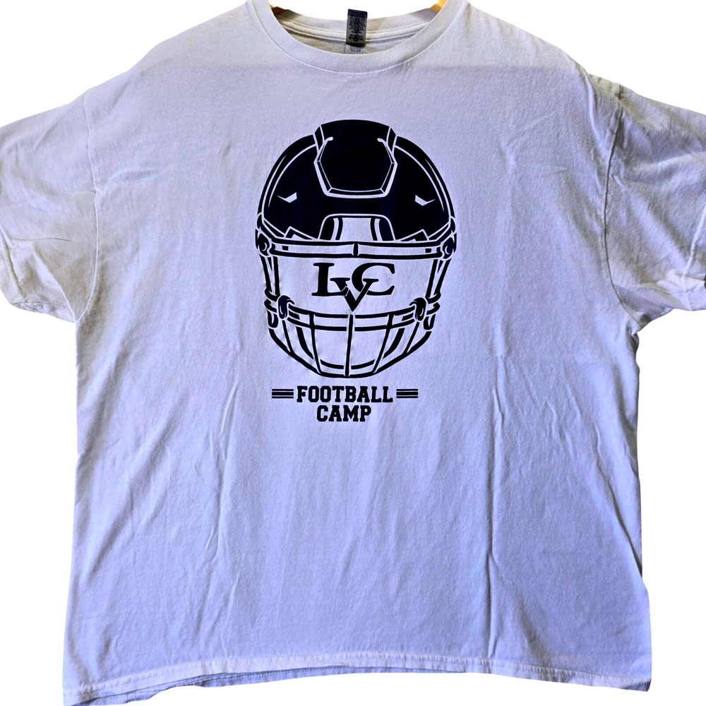 Gildan Mens Shirt XL LVC Football Camp Graphic T-Shirt Lehigh Valley College - Picture 1 of 5